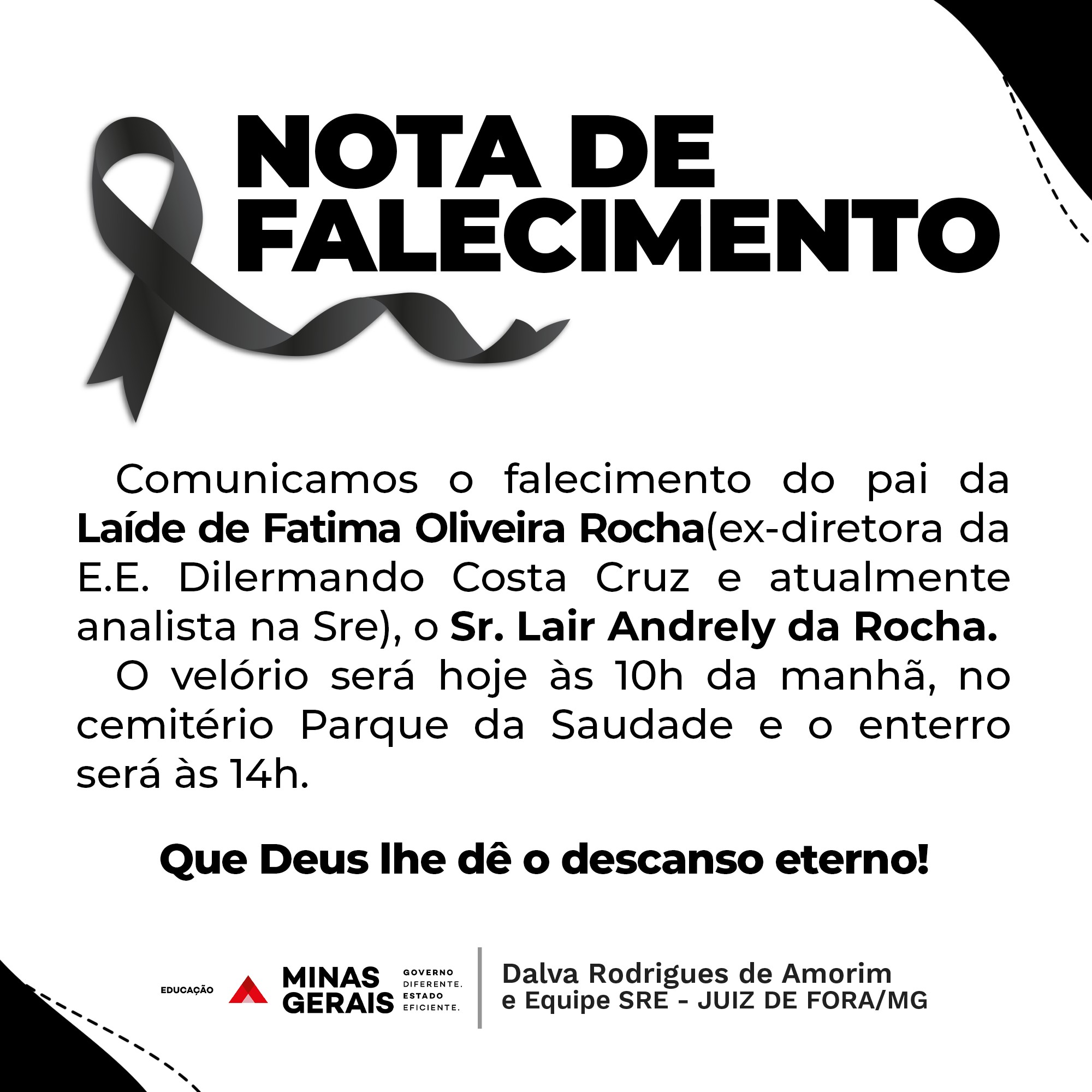 NOTA DE FALECIMENTO