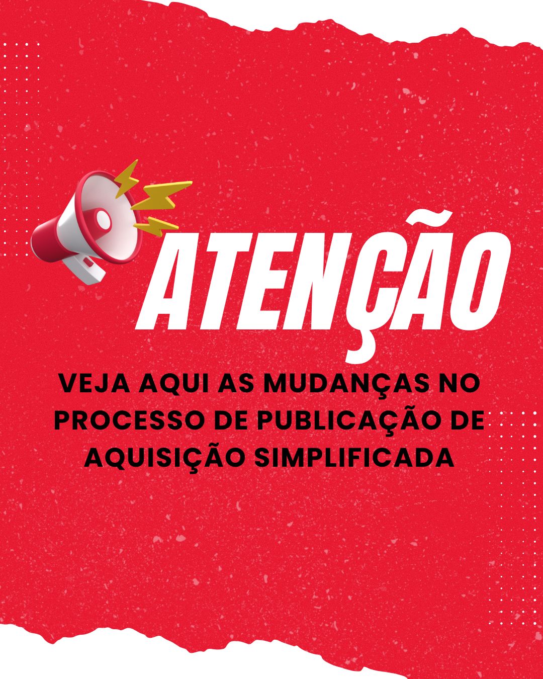 Mudanças na visualização dos processos de aquisição simplificada