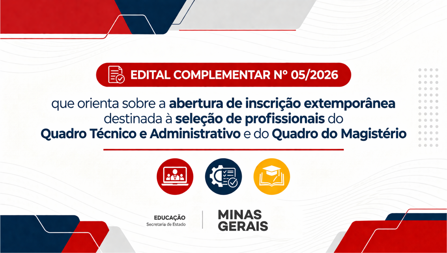 EDITAL COMPLEMENTAR Nº 05/2026   Inscrição Extemporânea